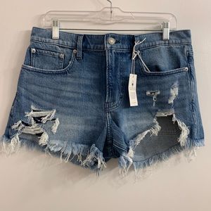 Lucky Brand 3" Mid Rise Boy denim jean shorts size 12/31 nwt